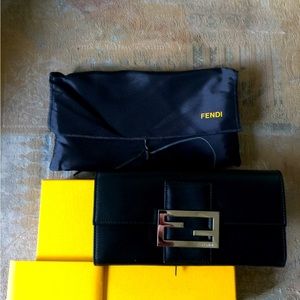 Fendi Black Leather Wallet-New with tags